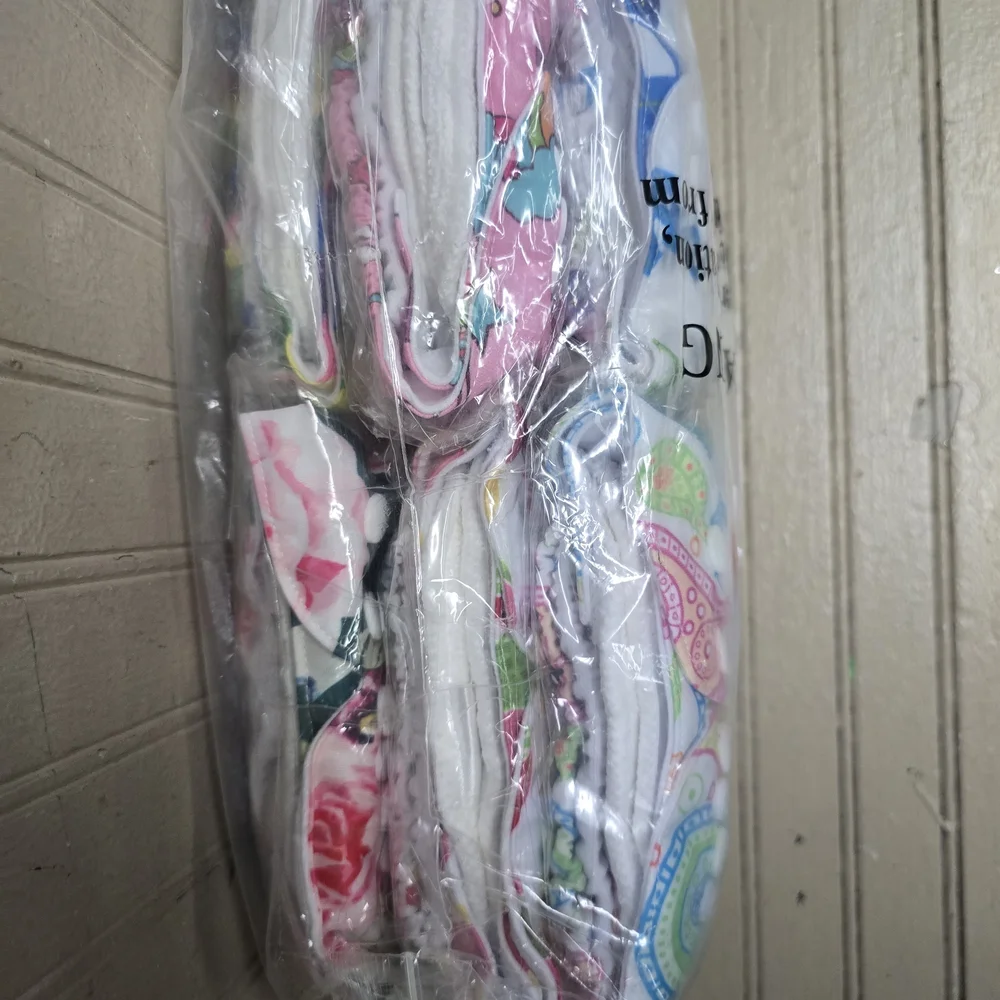 ALVA BABY 6 PACK POCKET CLOTH DIAPERS Girl Colors - ONE SIZE - NEW, SEALED